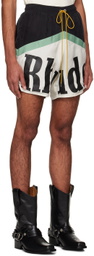 Rhude Black & Off-White Rhude Awakening Shorts
