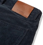 Canali - Slim-Fit Stretch Cotton and Modal-Blend Corduroy Trousers - Blue