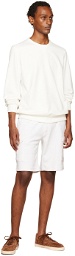 Brunello Cucinelli Off-White Cotton Sweatshirt