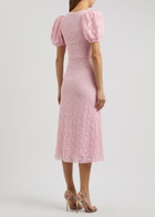 Rotate Sunday Floral Lace Midi Dress Light Pink