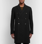 Rick Owens - Double-Breasted Mélange Virgin Wool-Blend Coat - Men - Black