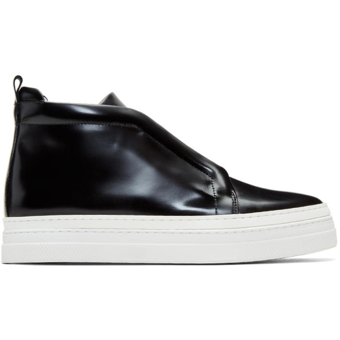 Photo: Pierre Hardy Black Patent Slider 2 High-Top Sneakers
