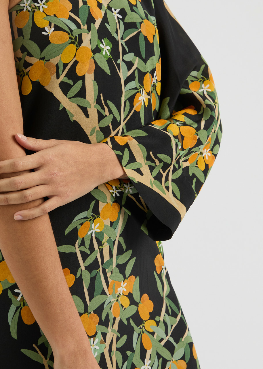 Bernadette Lola Floral-print One-shoulder Silk Maxi Dress Black Bernadette