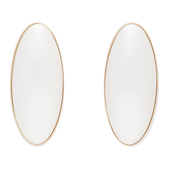 Photo: JW Anderson Off-White Oval Pearl Earrings