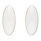 JW Anderson Off-White Oval Pearl Earrings