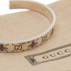 Gucci Men's Jewellery Bee Motif Bangle Bracelet in Silver