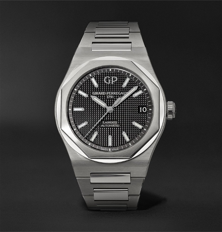 Photo: Girard-Perregaux - Laureato Automatic 42mm Stainless Steel Watch - Black
