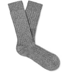 Pantherella - Waddington Mélange Cashmere-Blend Socks - Gray