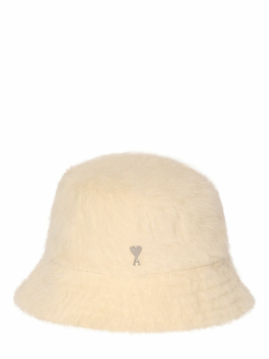 AMI PARIS Fluffy Wool & Acrylic Bucket Hat