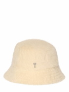 AMI PARIS Fluffy Wool & Acrylic Bucket Hat