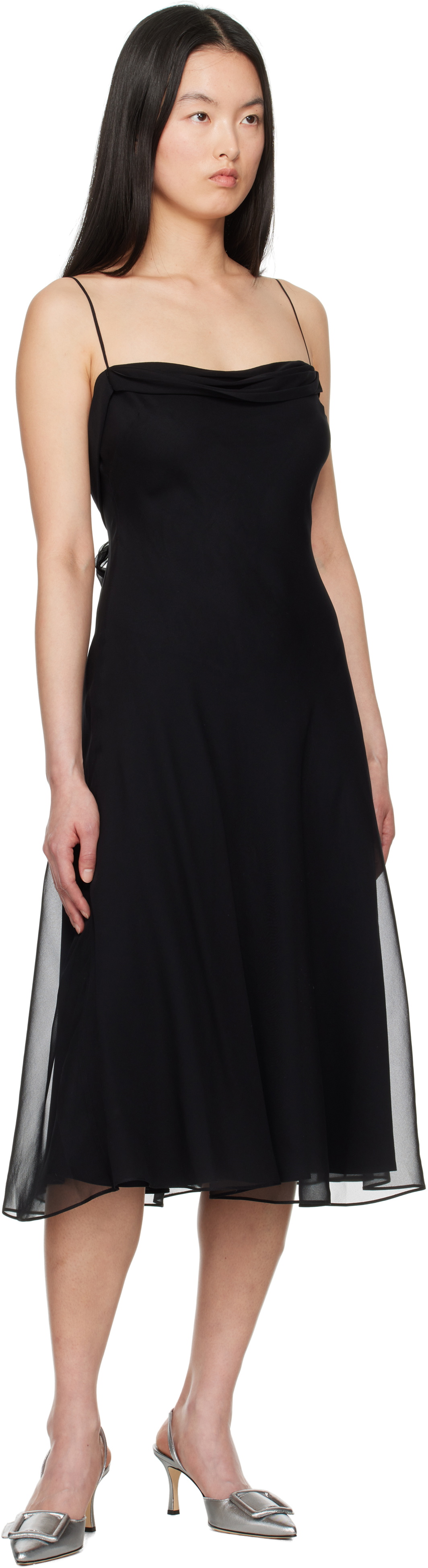 Mirror Palais Black Belladonna Midi Dress