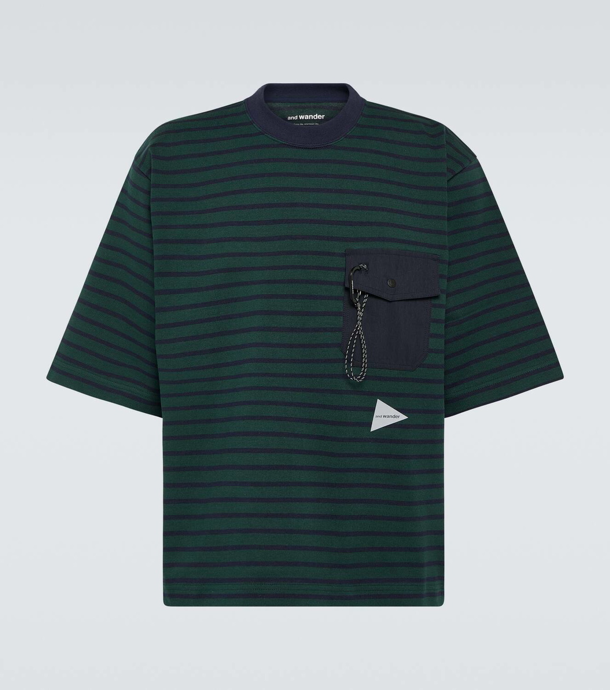 And Wander Striped cotton jersey T-shirt and Wander