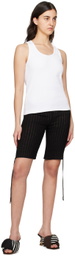 ANDREĀDAMO Black Floating Rib Shorts