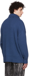 Stolen Girlfriends Club Blue Half-Zip Polo Sweater