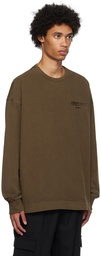 Juun.J Brown Garment-Dyed Long Sleeve T-Shirt