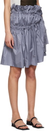 132 5. ISSEY MIYAKE Blue Sheer Bricks Midi Skirt