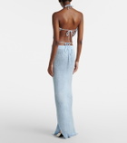 Bananhot Alma sequined knitted maxi skirt