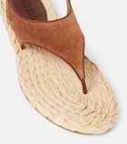 Paris Texas Amalfi suede thong sandals