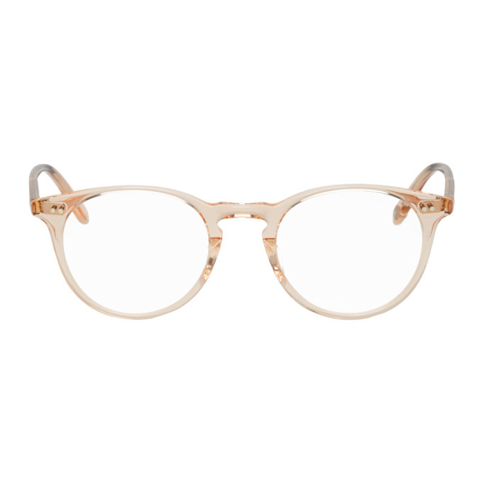 Garrett Leight Pink Transparent Winward Glasses