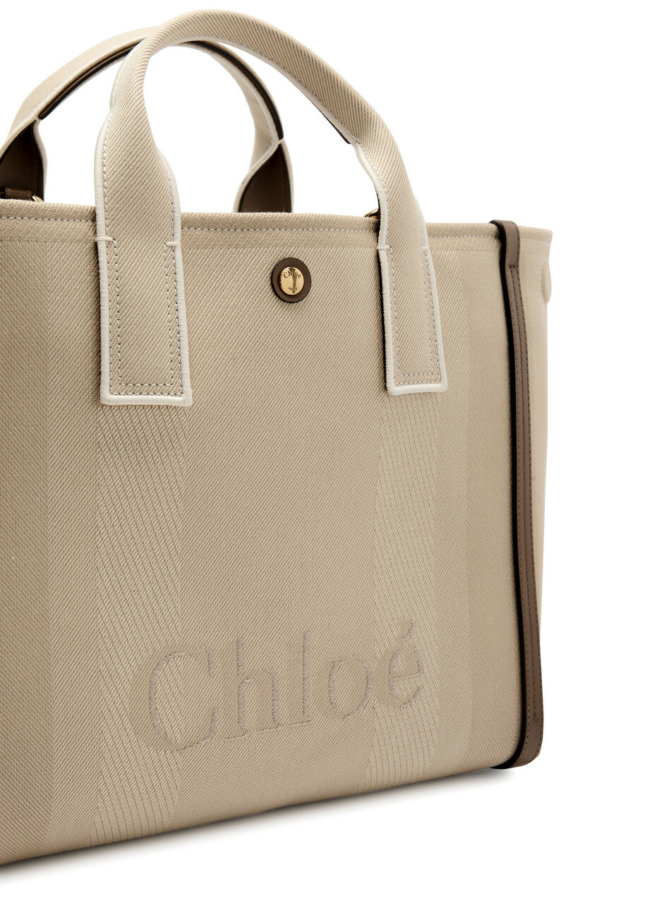 Chloe Carry Canvas Tote - Beige - One Size