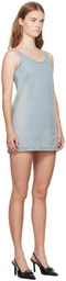 We11done Blue Faded Denim Minidress