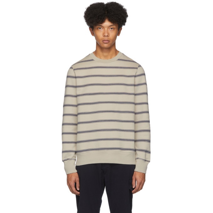 Photo: PS by Paul Smith Beige and Navy Stripe Sweatshirt