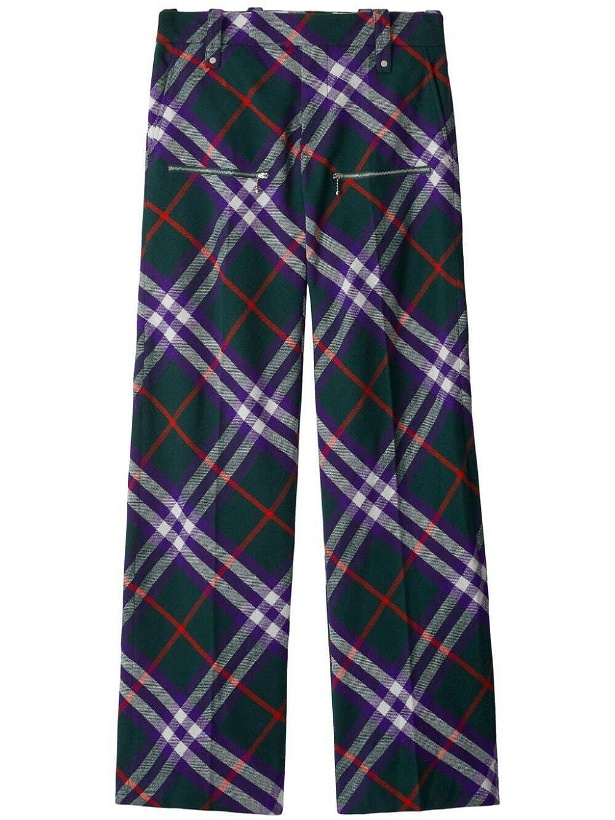 Photo: BURBERRY - Trousers With Check Pattern