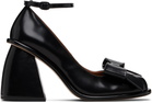 SHUSHU/TONG Black Front Bow Heels