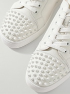 Christian Louboutin - Louis Junior Spikes Cap-Toe Leather Sneakers - White