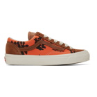 Vans Brown and Orange Modernica Edition Style 36 XL Hawaii Print Sneakers