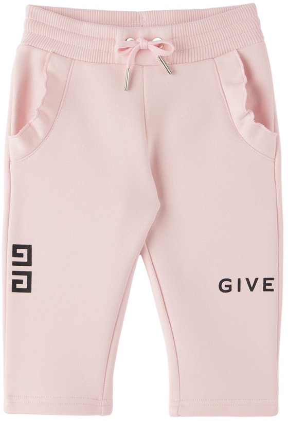 Photo: Givenchy Baby Pink Printed Lounge Pants