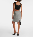 Blazé Milano Coci checked linen pencil skirt