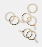 Rainbow K Drop Alliances 18kt gold rings with diamonds