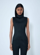Pleats Please Issey Miyake Pleated High-Neck Sleeveless Top