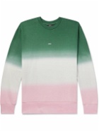 A.P.C. - Chris Logo-Print Tie-Dyed Cotton-Jersey Sweatshirt - Green
