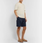 Brunello Cucinelli - Cotton-Blend Twill Cargo Shorts - Blue