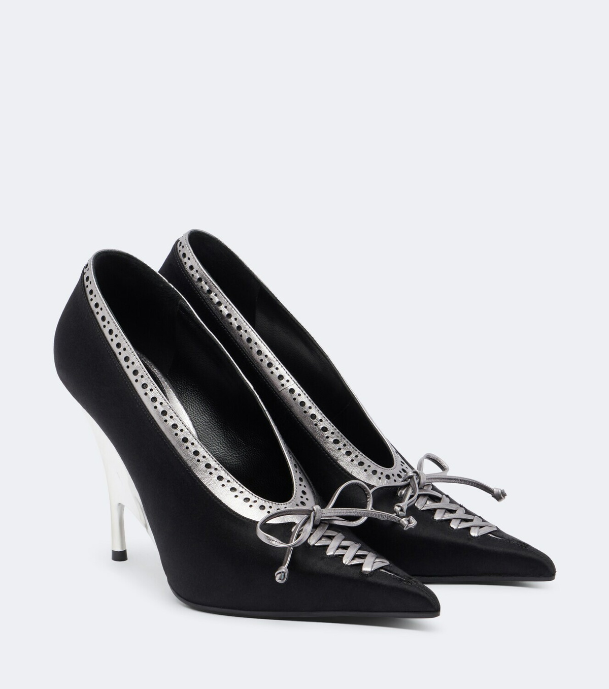McQueen Koko leather and satin pumps
