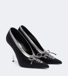 McQueen Koko leather and satin pumps