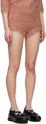 Simone Rocha Pink Tinsel Knit Shorts