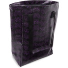 Needles Black and Purple PVC Papillon Tote