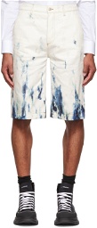 Alexander McQueen White Denim Shorts
