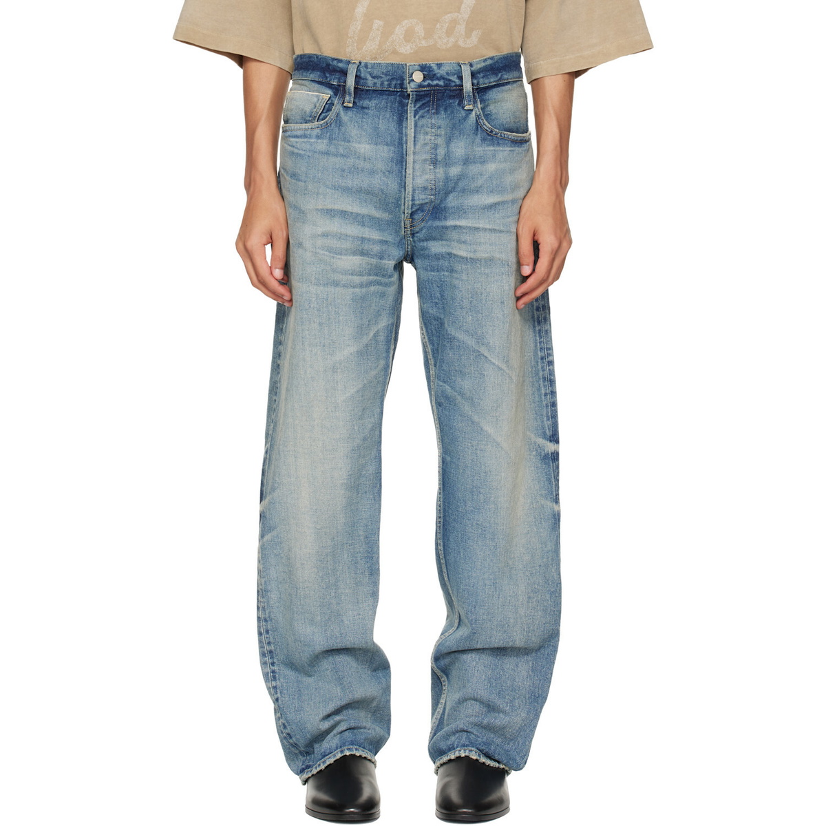 Fear of God Blue Straight 5 Pocket Jeans