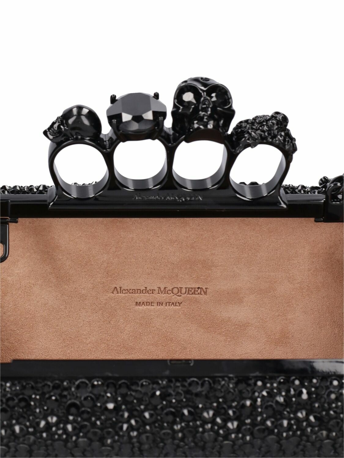 ALEXANDER MCQUEEN - Skull Embellished Four Ring Clutch