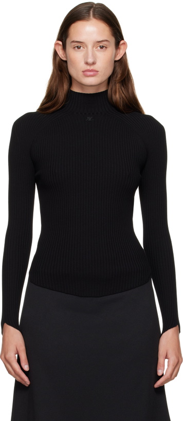 Photo: Courrèges Black Circle Mockneck Sweater