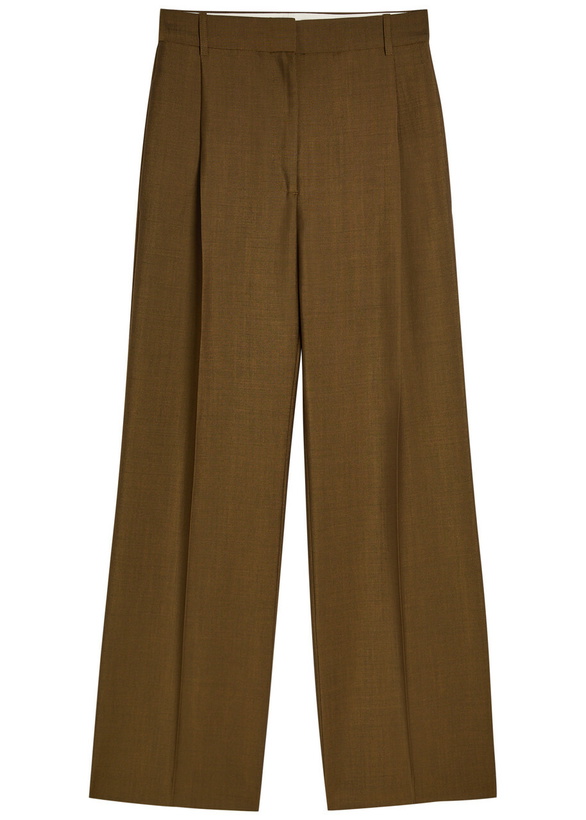 Photo: Rohe Tailored Straight-leg Wool-blend Trousers Brown