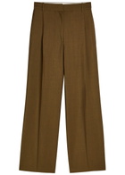 Rohe Tailored Straight-leg Wool-blend Trousers Brown