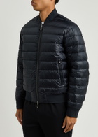 Emporio Armani Logo Reversible Nylon Bomber Jacket Navy