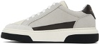 Ferragamo Gray Low Cut Gancini Outline Sneakers