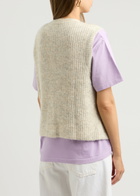 American Vintage East Logo Ribbed-knit Vest Cream