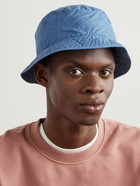 C.P. Company - Logo-Embroidered Garment-Dyed Chrome-R Bucket Hat - Blue